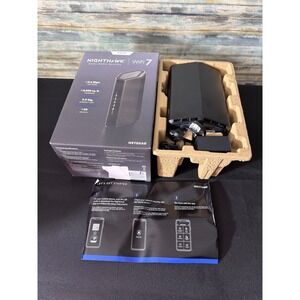 Netgear Nighthawk RS90 WiFi 7 Router Black Excellent 3.6Gbps 2.5G Port BE3600